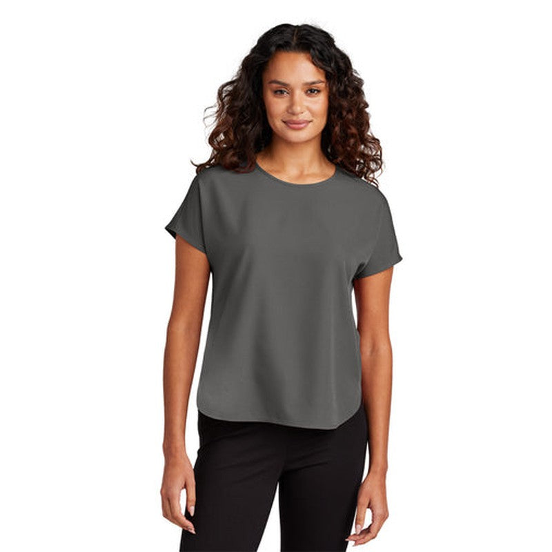 NEW INSIGNIA - Mercer+Mettle™ Women's Stretch Crepe Crew - Anchor Grey