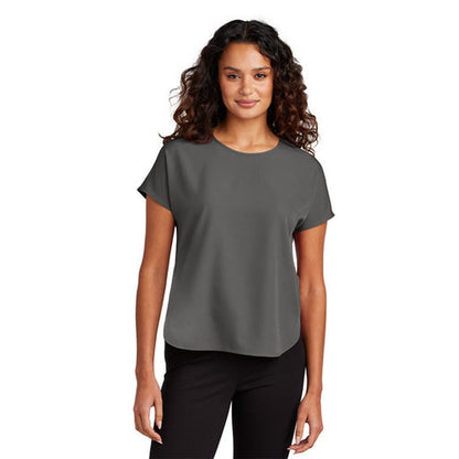 NEW INSIGNIA - Mercer+Mettle™ Women's Stretch Crepe Crew - Anchor Grey