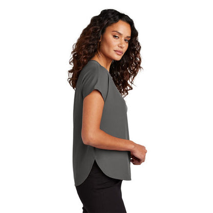 NEW INSIGNIA - Mercer+Mettle™ Women's Stretch Crepe Crew - Anchor Grey