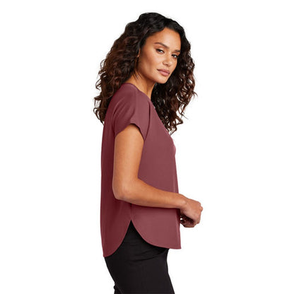 NEW INSIGNIA - Mercer+Mettle™ Women's Stretch Crepe Crew - Rosewood