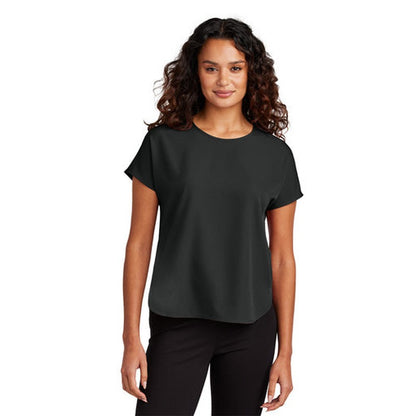 NEW INSIGNIA - Mercer+Mettle™ Women's Stretch Crepe Crew - Deep Black