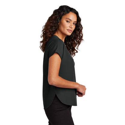 NEW INSIGNIA - Mercer+Mettle™ Women's Stretch Crepe Crew - Deep Black