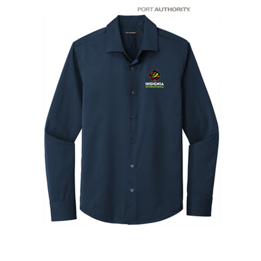 NEW INSIGNIA MEN'S - Port Authority ® City Stretch Shirt - River Blue Navy